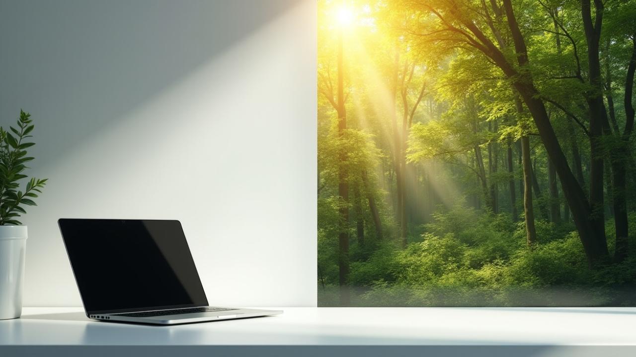 Een collage van een high-end opnamestudio en de besneeuwde toppen van de Alpen